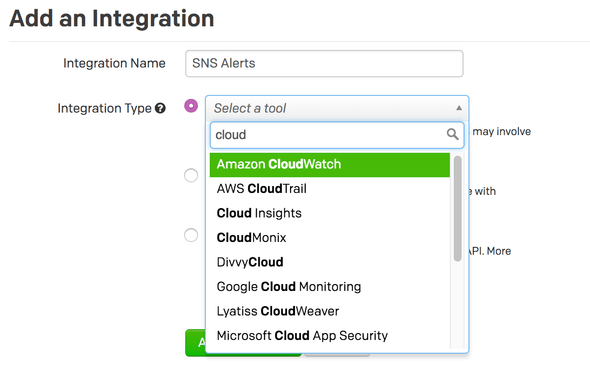 Pagerduty service adding a new integration