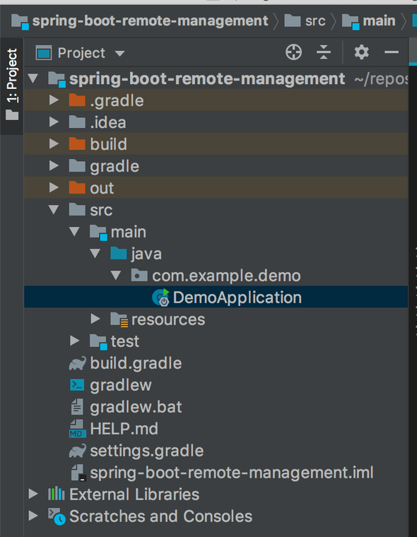 Project initial directory structure